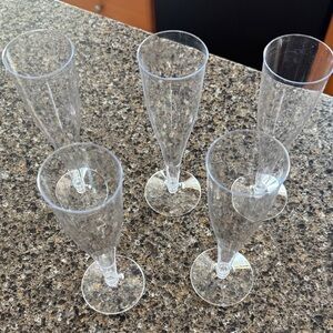 Clear Disposable Champagne Flutes - Set of 50 NEW